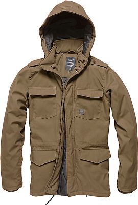 Vintage Industries Darren Parka, Textiljacke wasserdicht - Braun - L von Vintage Industries