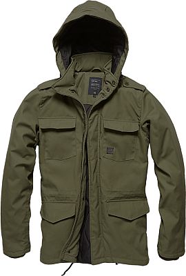 Vintage Industries Darren Parka, Textiljacke wasserdicht - Oliv - M von Vintage Industries