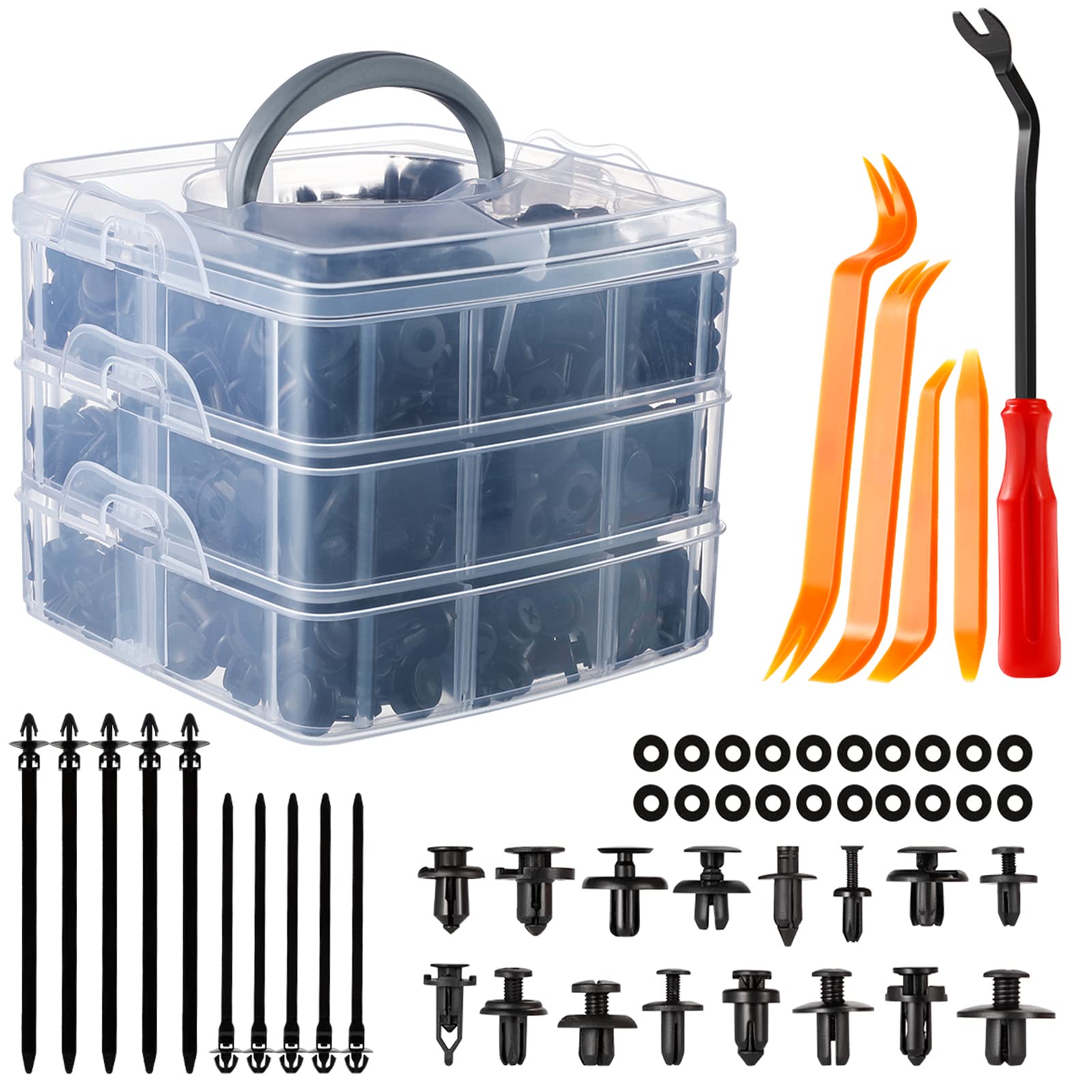 Auto Befestigung Clips, Vintoney 665er universal Auto Befestigung Clips Türverkleidung Befestigungclips Plastikklips Klammern stoßstangen Kunststoffniet mit Lösewerkzeug Kabelbinder Schwammig Kissen Auto Befestigung Clips, Vintoney 665er universal Auto Befestigung Clips Türverkleidung Befestigungclips Plastikklips Klammern stoßstangen Kunststoffniet mit Lösewerkzeug Kabelbinder Schwammig Kissen von Vintoney