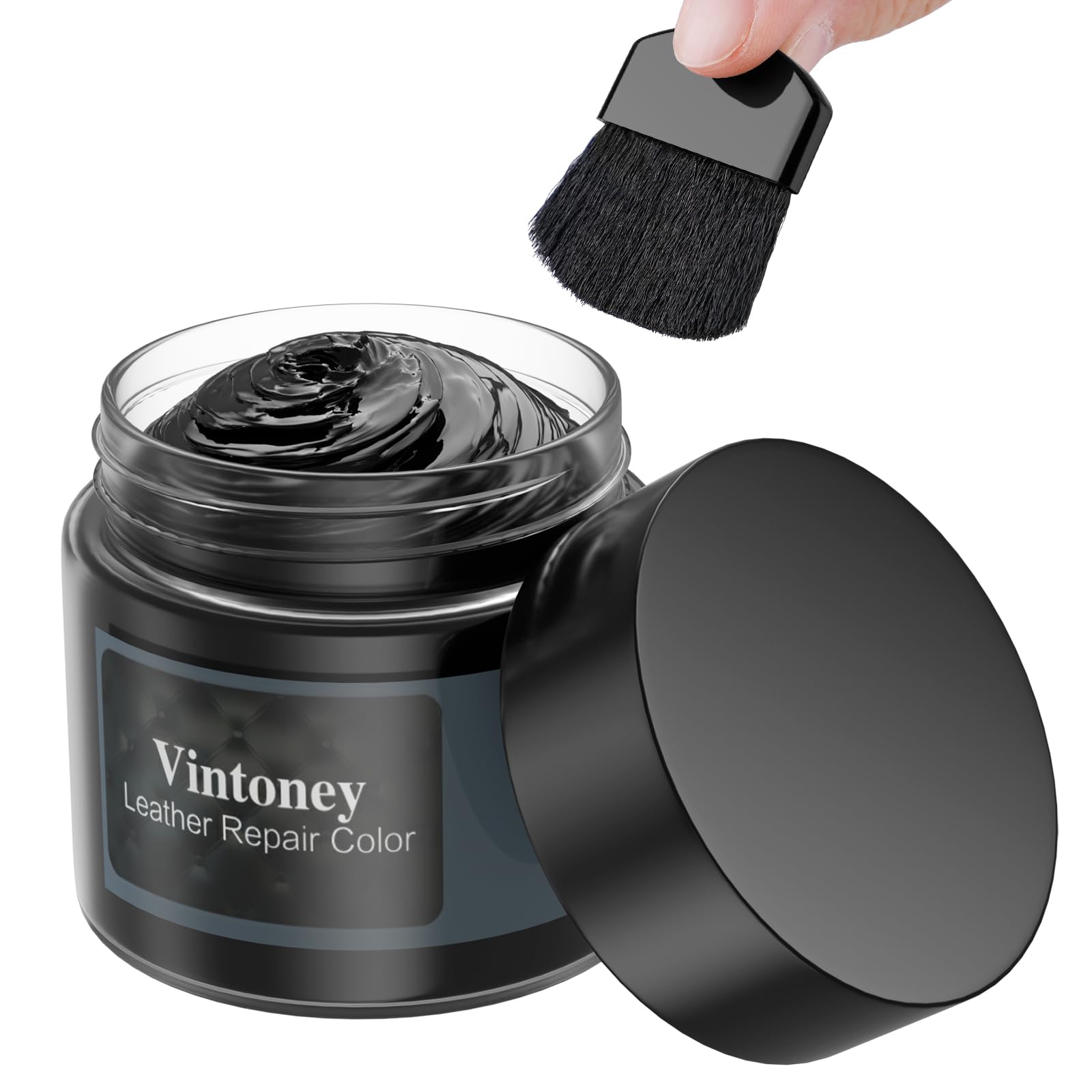 Leder Reparatur Set, Vintoney 50ML SCHWARZ Lederreparatur Creme Lederreparaturset Lederbalsam Lederpflege Füller für Auto Lederlenkrad Sofa Jacke Geldbörse Gürtel Schuhe Kunstleder Kratzer Risse Leder Reparatur Set, Vintoney 50ML SCHWARZ Lederreparatur Creme Lederreparaturset Lederbalsam Lederpflege Füller für Auto Lederlenkrad Sofa Jacke Geldbörse Gürtel Schuhe Kunstleder Kratzer Risse von Vintoney