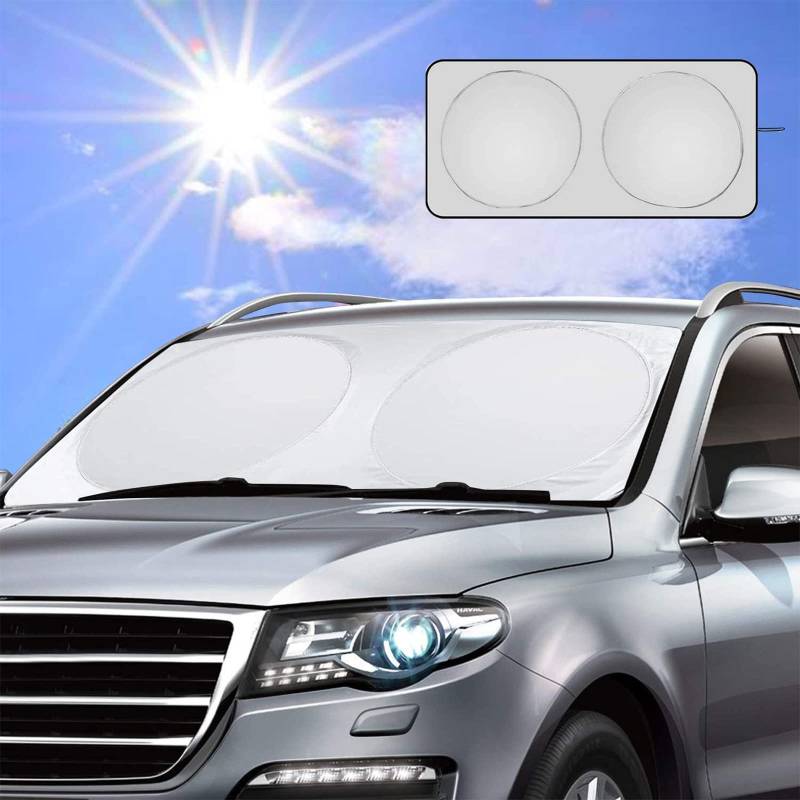 Vintoney Sonnenschutz für Windschutzscheibe, Auto Frontscheibenabdeckung, UV-Blocker, für verschiedene Größe (160 * 83cm), passt für PKW, SUV, LKW von Vintoney