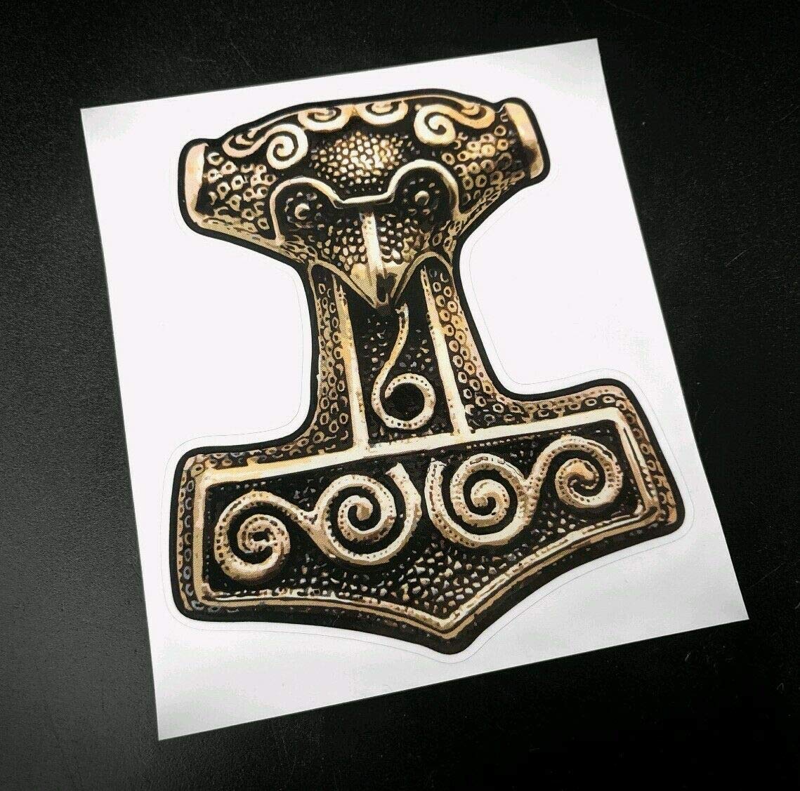 Mjolnir Hammer von Thor Wikinger Gott Vinyl Aufkleber (10cm x 8cm) von Vinyl Stickers
