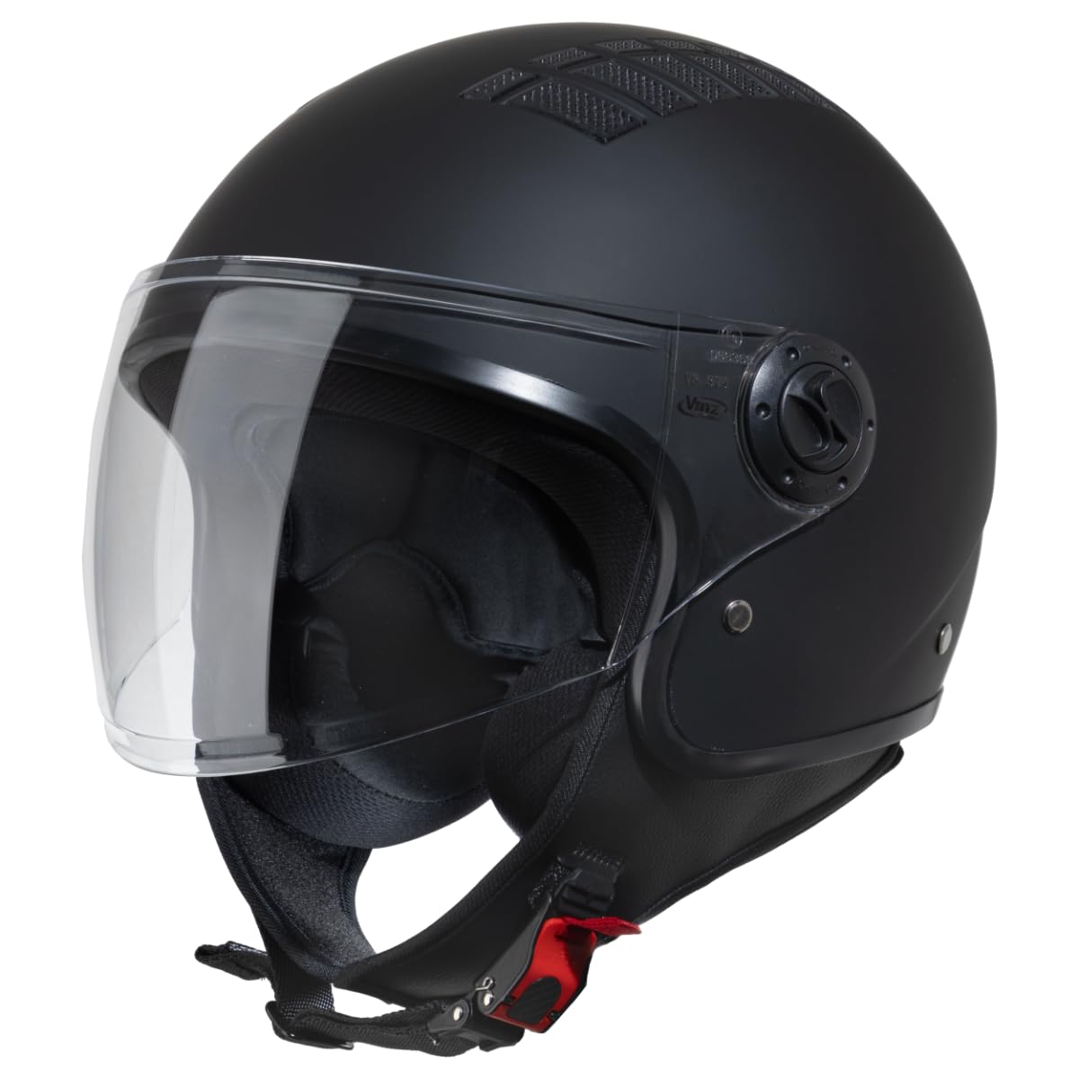 VINZ Como Jethelm mit Visier ECE 22.06 Zertifiziert | Roller Helm Mopedhelm Für Motoroller & Vespa | Herren & Damen | Motorradhelm in XS-XL | Erhältlich in 4 Farben - Matt Schwarz von Vinz