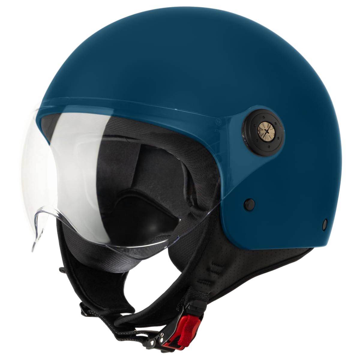 VINZ Duoro Roller Helm Jet Helm Mopedhelm Herren und Damen | in Gr. XS-XXL | Jethelm mit Visier | ECE 22.06 Zertifiziert | Motorradhelm | Blau von Vinz