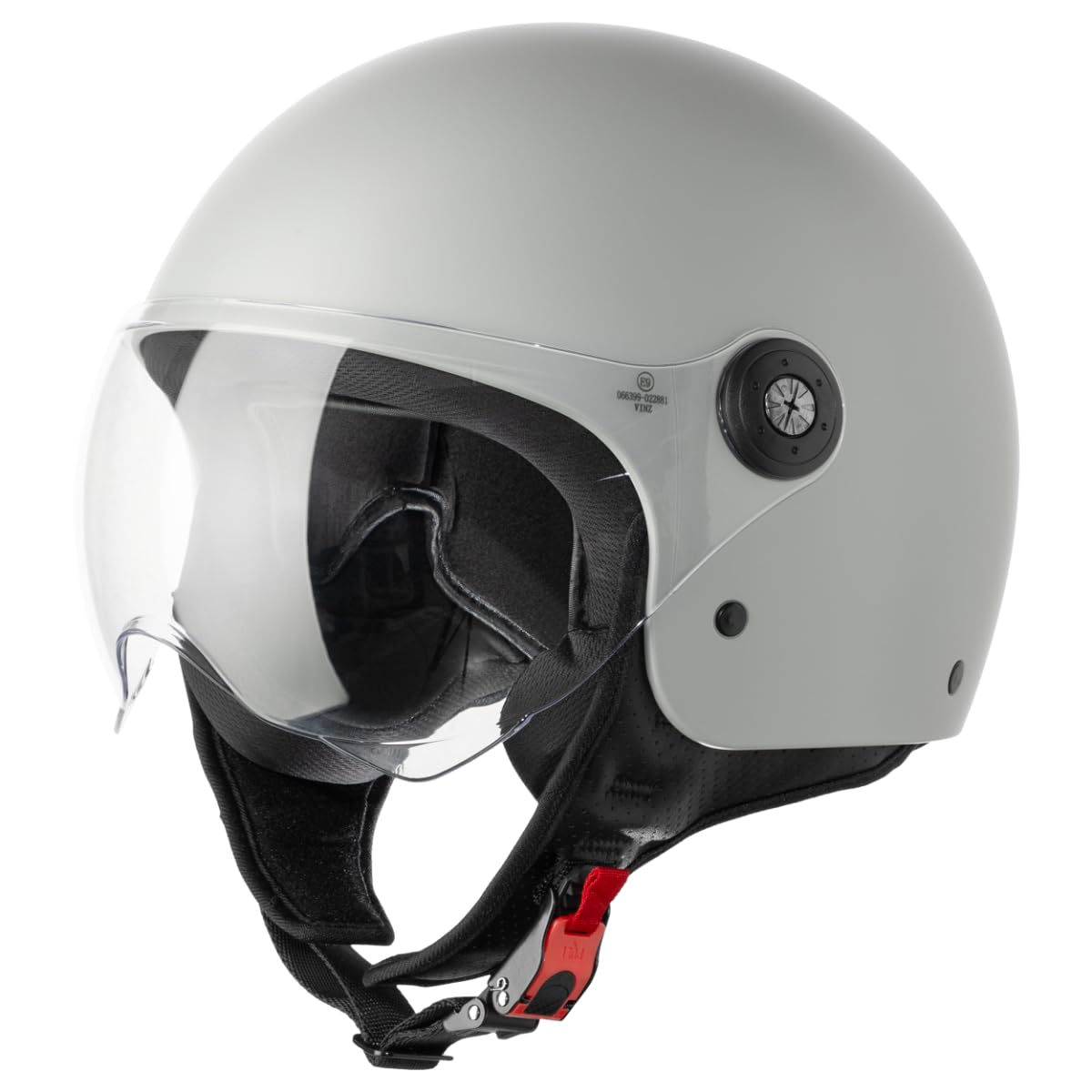 VINZ Duoro Roller Helm Jet Helm Mopedhelm Herren und Damen | in Gr. XS-XXL | Jethelm mit Visier | ECE 22.06 Zertifiziert | Motorradhelm | Grau von Vinz