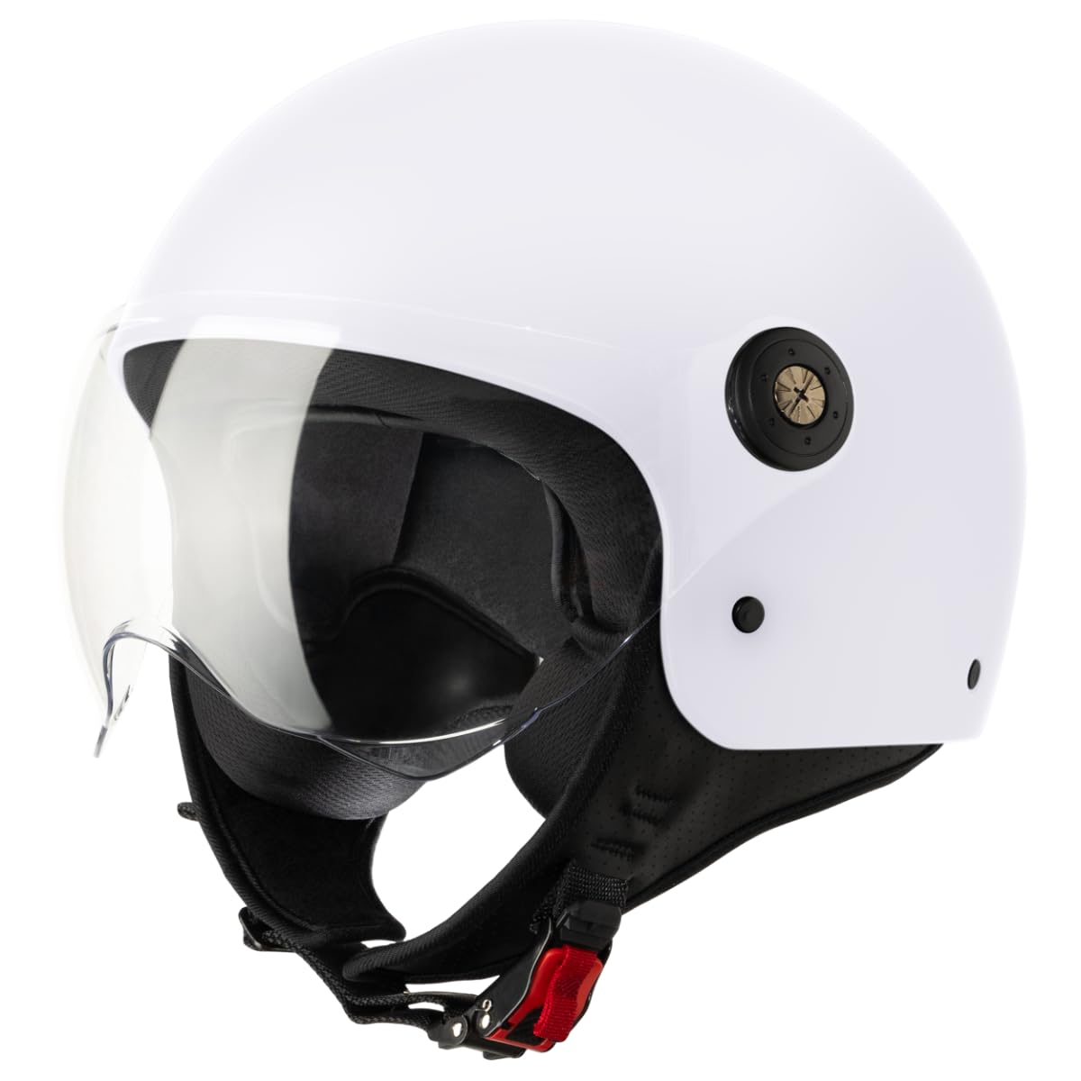 VINZ Duoro Roller Helm Jet Helm Mopedhelm Herren und Damen | in Gr. XS-XXL | Jethelm mit Visier | ECE 22.06 Zertifiziert | Motorradhelm | Weiß von Vinz