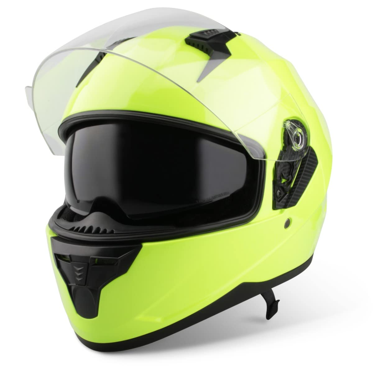 VINZ Kennet Integralhelm mit Sonnenblende | Motorrad Helm Vollvisierhelm Mopedhelm ECE 22.06 | Motorradhelm Full-Face Helme | für Damen & Herren | In Gr. XS-XXL - Fluor Gelb VINZ Kennet Integralhelm mit Sonnenblende | Motorrad Helm Vollvisierhelm Mopedhelm ECE 22.06 | Motorradhelm Full-Face Helme | für Damen & Herren | In Gr. XS-XXL - Fluor Gelb von Vinz