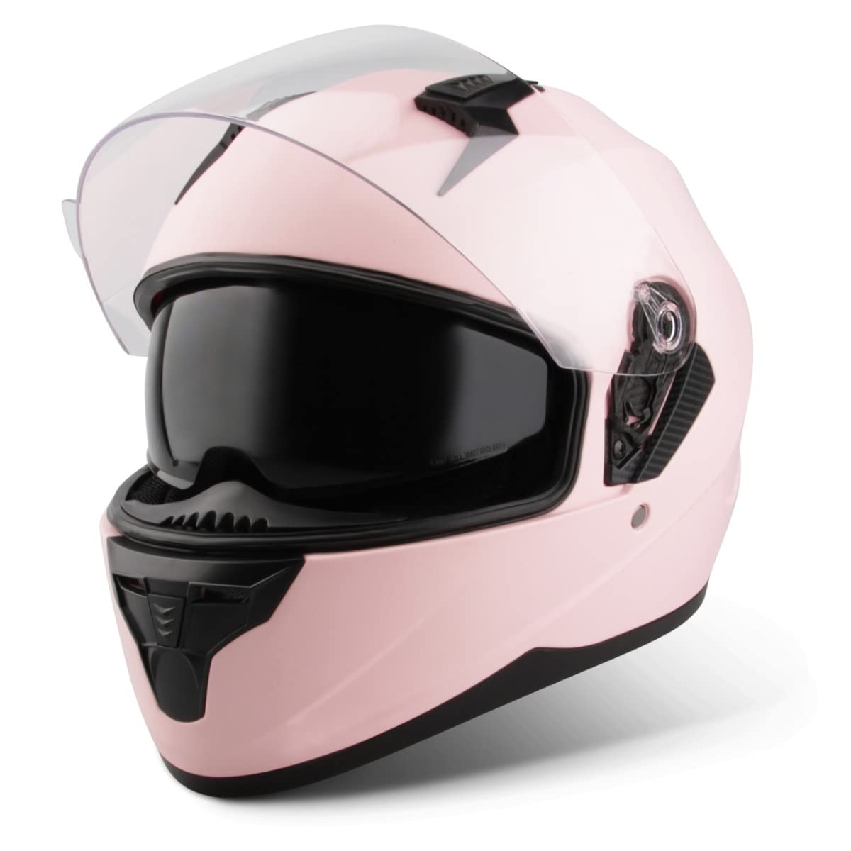VINZ Kennet Integralhelm mit Sonnenblende | Motorrad Helm Vollvisierhelm Mopedhelm | Motorradhelm Full-Face Helme | für Damen | In Gr. XS-XL - Matt Rosa von Vinz