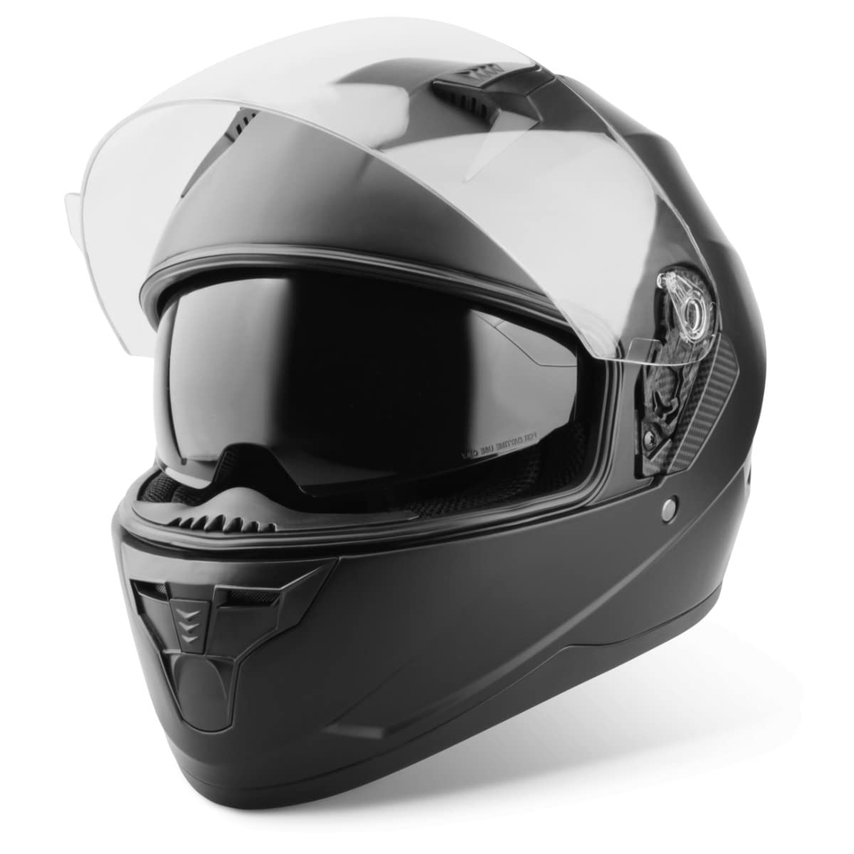 VINZ Kennet Integralhelm mit Sonnenblende | Motorrad Helm Vollvisierhelm Mopedhelm | Motorradhelm Full-Face Helme | für Damen & Herren | In Gr. XS-XL - Matt Schwarz von Vinz
