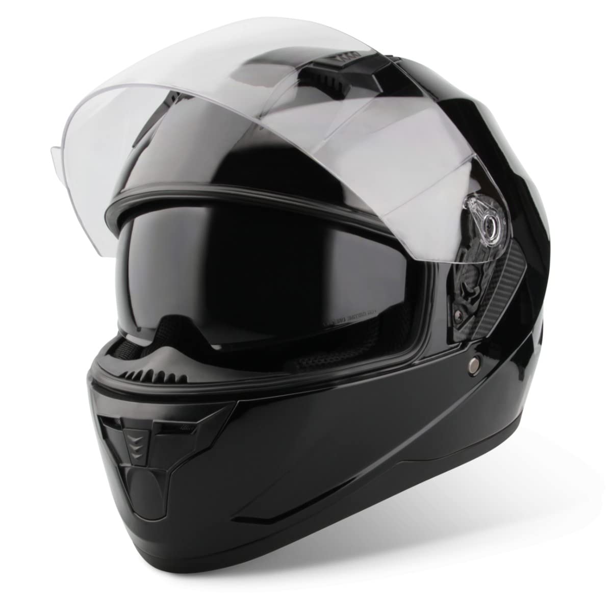 VINZ Kennet Integralhelm mit Sonnenblende | Motorrad Helm Vollvisierhelm Mopedhelm | Motorradhelm Full-Face Helme | für Damen & Herren | In Gr. XS-XL - Schwarz von Vinz