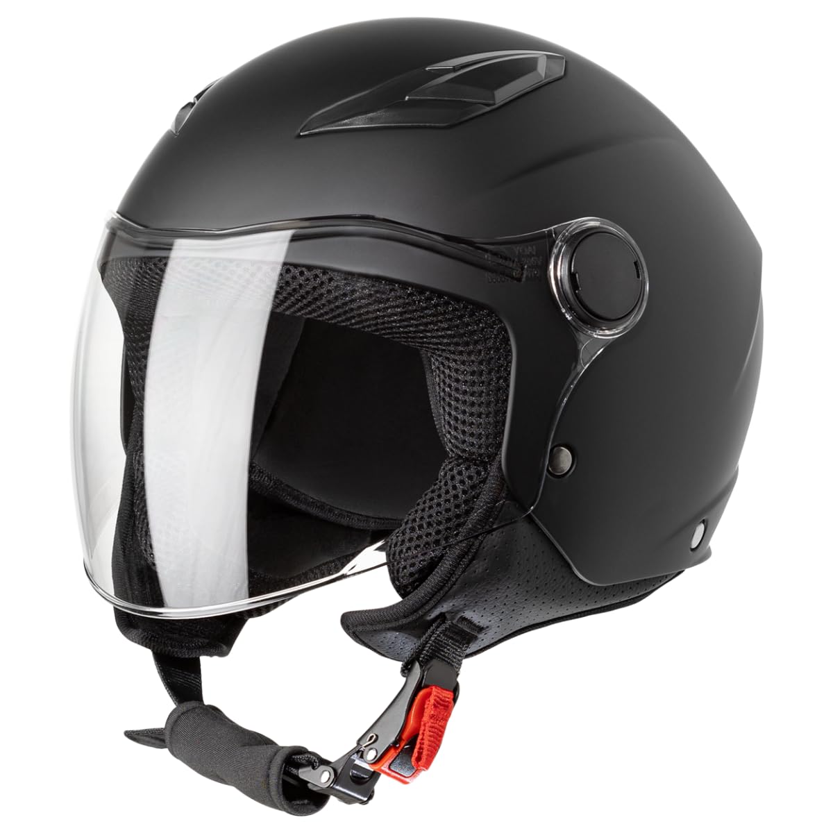VINZ Magic Kinder Jethelm | Kinder Motorradhelm in Gr. YS - YXL | Jethelm mit Visier für Roller / Motoroller / Motorrad - Matt Schwarz VINZ Magic Kinder Jethelm | Kinder Motorradhelm in Gr. YS - YXL | Jethelm mit Visier für Roller / Motoroller / Motorrad - Matt Schwarz von Vinz