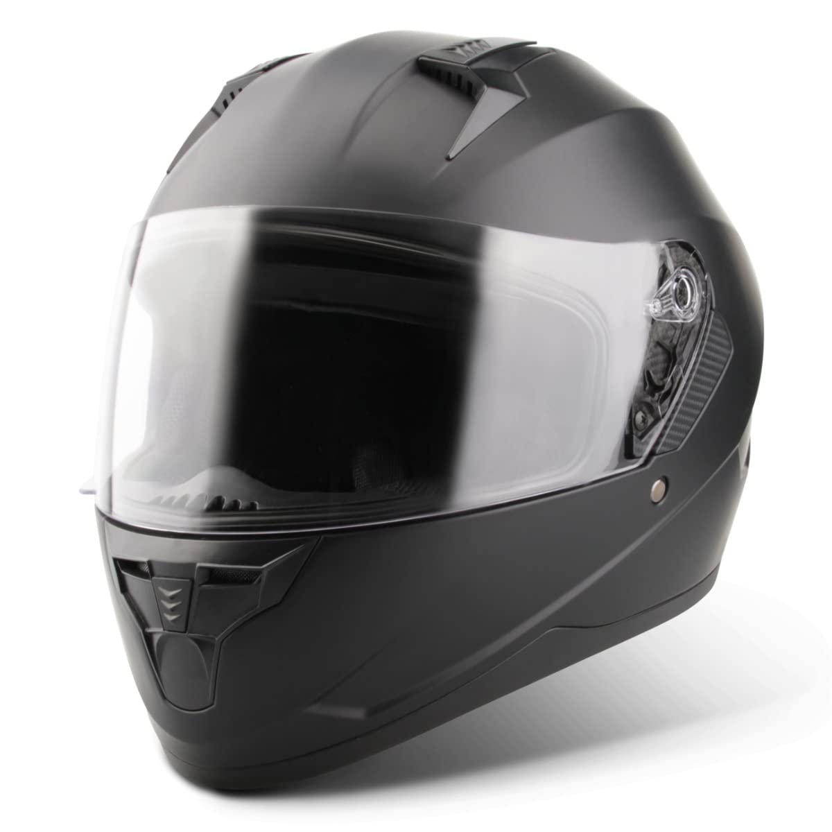 VINZ Vigo Integralhelm | Motorrad Helm Vollvisierhelm Mopedhelm | Motorradhelm Full-Face Helme | für Damen & Herren | In Gr. XS-XXL - Matt Schwarz von Vinz