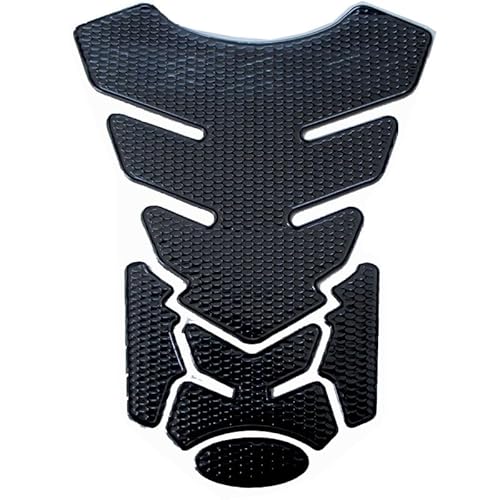 Viojrlly 1 Stück 3D-Kraftstofftankschutz, Kraftstofftankschutz Kraftstofftankschutz Motorrad Universal, Kraftstofftankschutzaufkleber, schwarz, für Universalmotorrad von Viojrlly