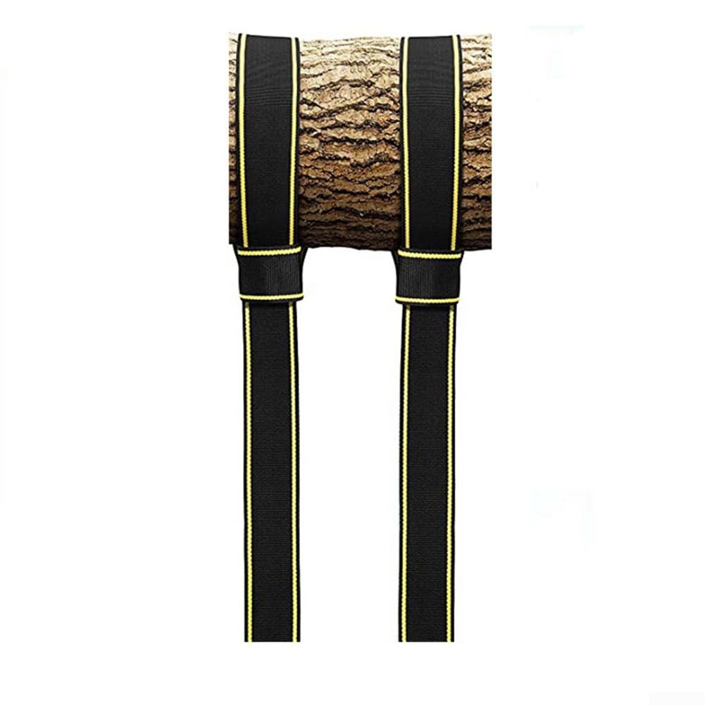 Robuste Schaukelgurte für Outdoor-Hängesessel, komplettes Set mit Baumschutzpolstern und Federhaken (gelbe Kanten) von Violiica