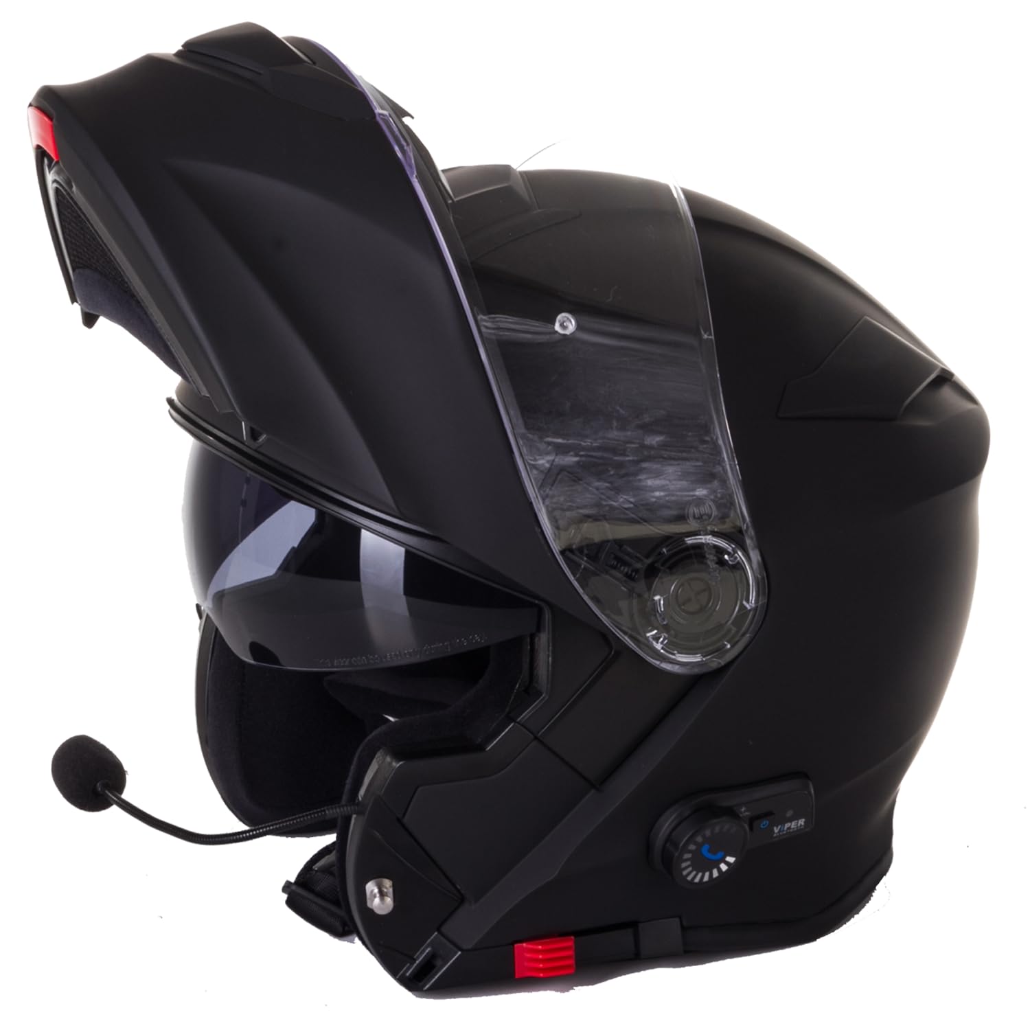 VIPER RS-V171 Bluetooth AUFKLAPPBAR VORNE Motorrad Helm - Schwarz - XL von Viper