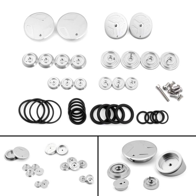 Vipih Rahmenstopfen，CNC Aluminium Rahmenabdeckkappe Stecker Fit Für B-M-W R1200Gs/Lc/Adventure 2013-2019 Silber von VIPIH