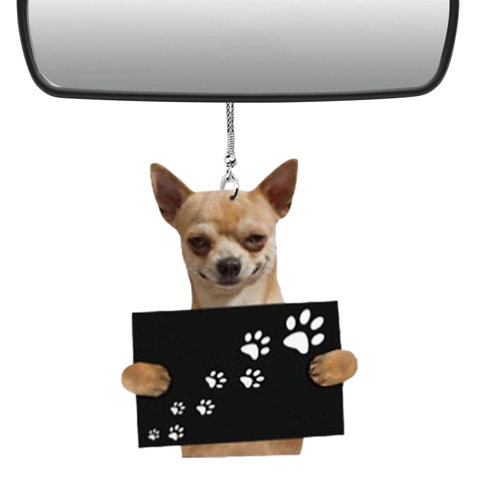 Niedlicher Hund zum Aufhängen | 2D-Autoanhänger für Rückspiegel – Automatisches Zubehör, Innendekoration, Auto-Rückspiegel, Dekoration für Schlüsselanhänger Virtcooy von Virtcooy