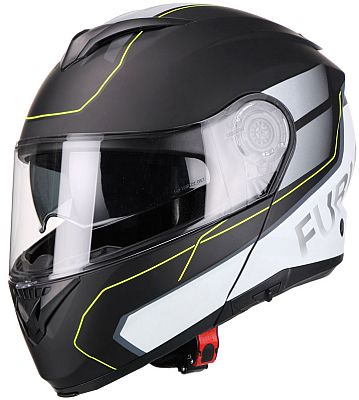 Vito Furio, Klapphelm - Matt Schwarz/Weiß/Neon-Gelb - S von Vito