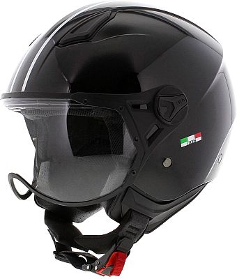 Vito Moda, Jethelm - Schwarz/Weiß - L von Vito
