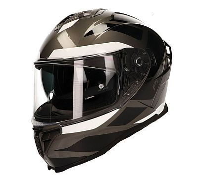 Vito Presto, Integralhelm - Grau/Schwarz/Weiß - L von Vito