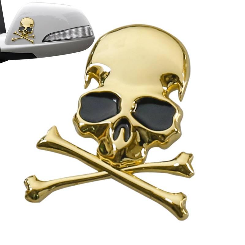 Schädelaufkleber Für Auto - 3D -Knochenstil, Gothic Vehicle Emblem Wrap | Horror -Skelett -Ornament, Düsteres Gesichtauto -Etikett, Spukscheibe Für LKW, Limousine, Kapuze, Stoßfänger, Heckf von Vitsrisea