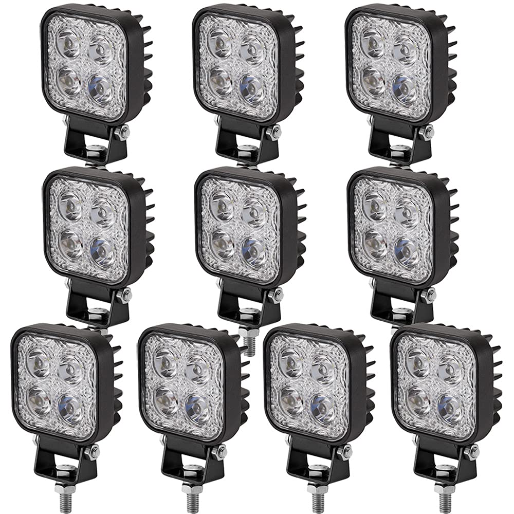 Viugreum 10 Pack Led Arbeitsscheinwerfer 12V - 24V, 12W Led Zusatzscheinwerfer, Kaltweiß, IP67 Wasserdicht Offroad Scheinwerfer für SUV, UTV, ATV, LKW Viugreum 10 Pack Led Arbeitsscheinwerfer 12V - 24V, 12W Led Zusatzscheinwerfer, Kaltweiß, IP67 Wasserdicht Offroad Scheinwerfer für SUV, UTV, ATV, LKW von Viugreum
