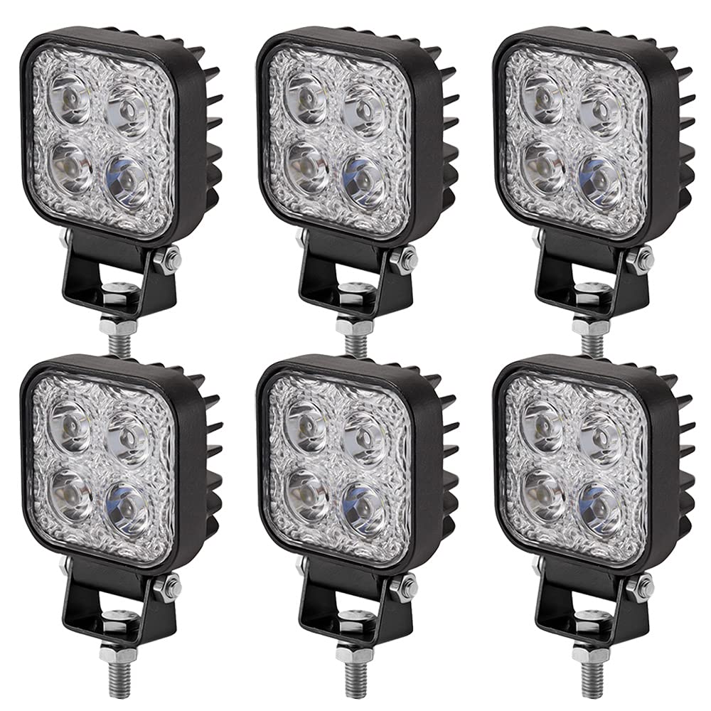 Viugreum 6 Pack Led Arbeitsscheinwerfer 12V - 24V, 12W Led Zusatzscheinwerfer, Kaltweiß, IP67 Wasserdicht Offroad Scheinwerfer für SUV, UTV, ATV, LKW Viugreum 6 Pack Led Arbeitsscheinwerfer 12V - 24V, 12W Led Zusatzscheinwerfer, Kaltweiß, IP67 Wasserdicht Offroad Scheinwerfer für SUV, UTV, ATV, LKW von Viugreum