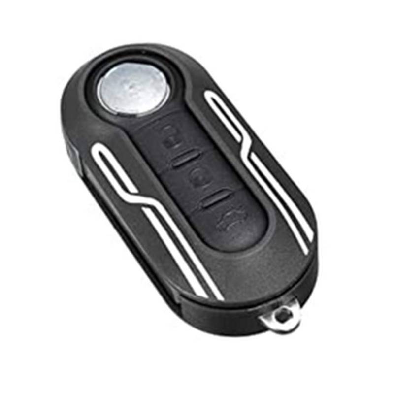 Viviance 3 Buttons Remote Key Cover Case Line Styling Protector Plastik Für FIAT 500 Panda Ducato Punto Bravo Stilo Grande Punto Qubo Doblo - Das Schwarz von Viviance