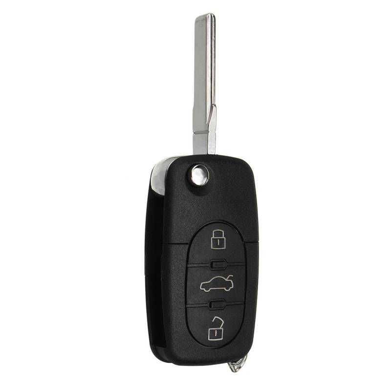 Viviance 3 Tasten Remote-Schlüssel-Fob-Gehäuse-Shell Mit Ungeschnittenes Klinge Für Audi A2 A3 A4 A6 A8 Tt von Viviance