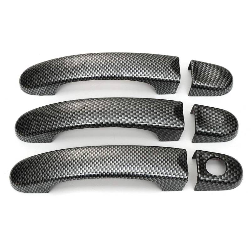 Viviance 6-Teiliges Set Abs Carbon Color 3 Türgriffabdeckungen Griffe Für Vw Transporter T5 T6 Caddy Für Vans von Viviance