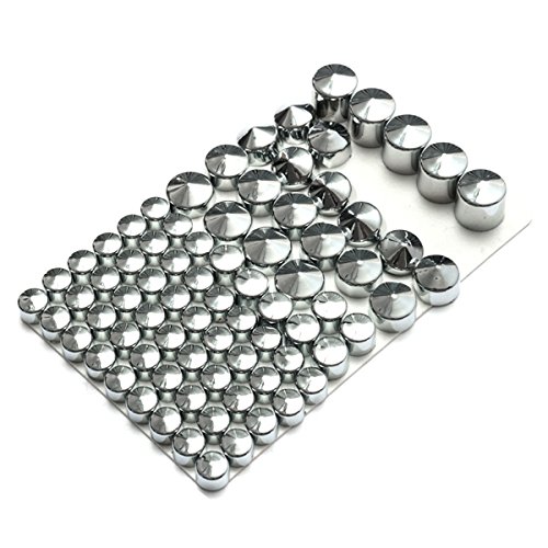 Viviance 76Pcs Chrome Bolt Toppers Cover Caps Kit Für Harley Davidson Dyna Glide von Viviance