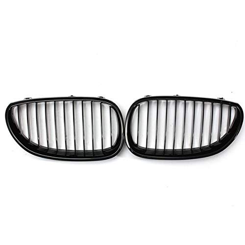 Viviance Paar Black Front Sport Wide Nierengitter Grill kompatibel mit BMW E60 E61 5er M5 03-10 von Viviance