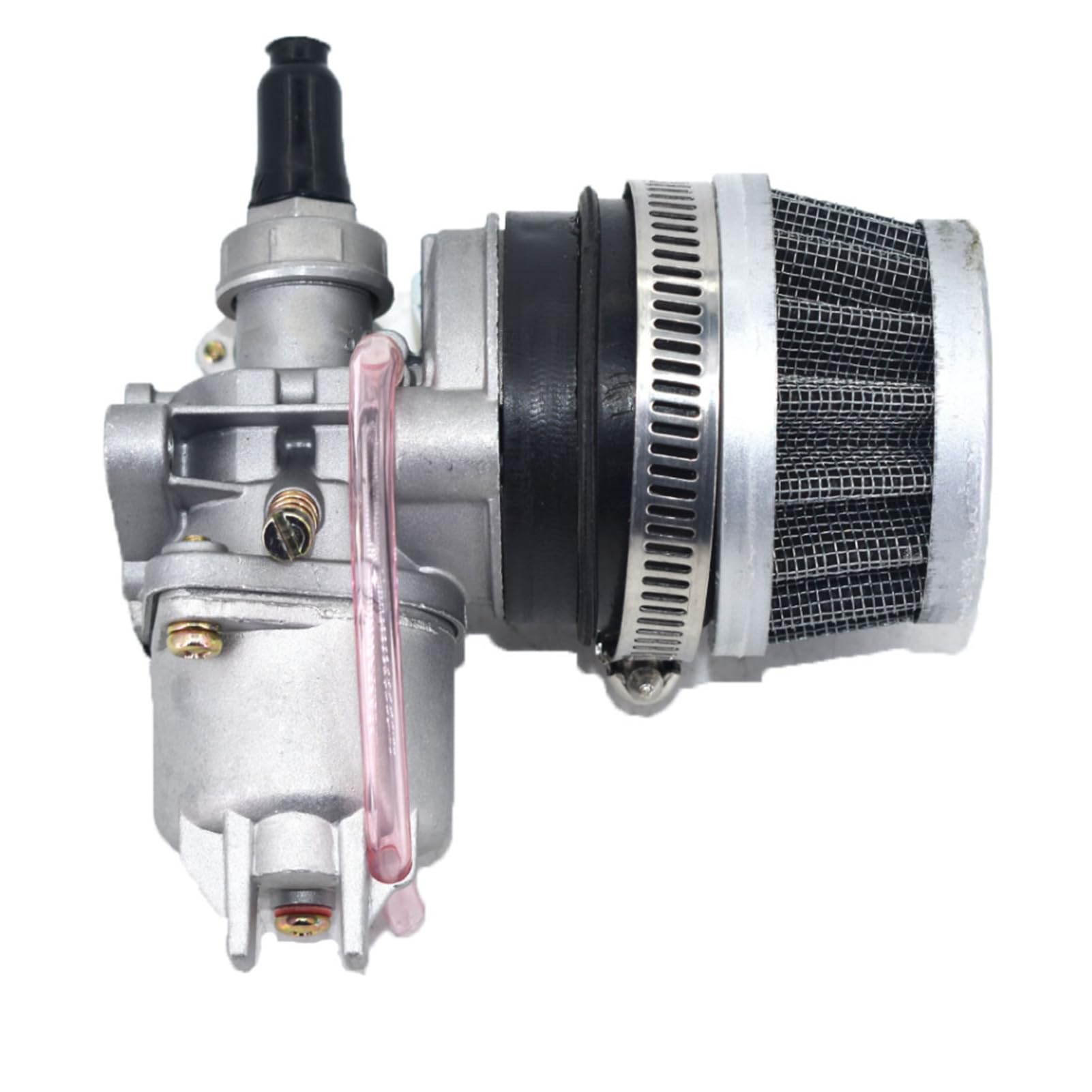 Viviance Vergaser Vergaser Carby + Stahl 44mm Luftfilter + Stack kompatibel mit 47cc 49cc Mini Moto Dirt Pocket Bike ATV Quad Go Kart Minimoto - Silberfilter Viviance Vergaser Vergaser Carby + Stahl 44mm Luftfilter + Stack kompatibel mit 47cc 49cc Mini Moto Dirt Pocket Bike ATV Quad Go Kart Minimoto - Silberfilter von Viviance