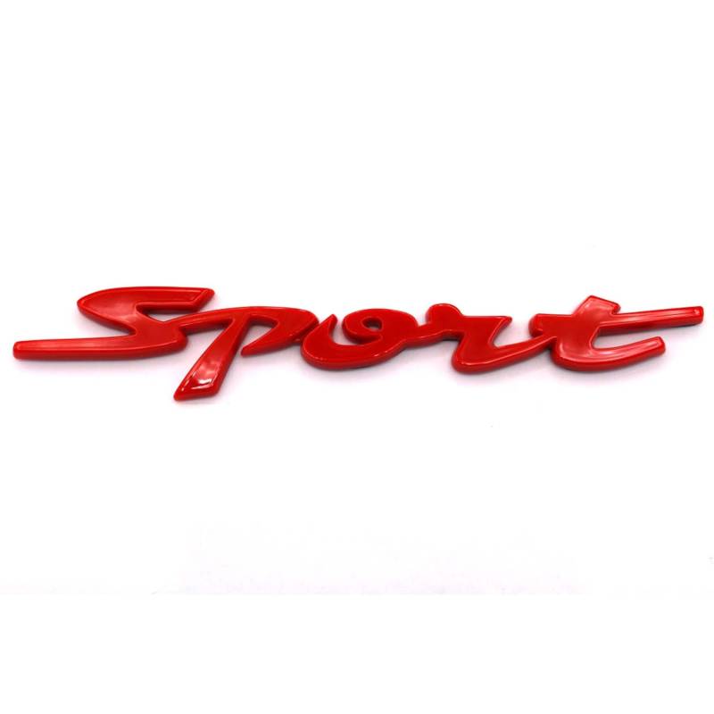 3D Sport Emblem Rot ABS Kunststoff mit Schaumstoff-Kleberückseite Badge von VmG-Store von VmG-Store