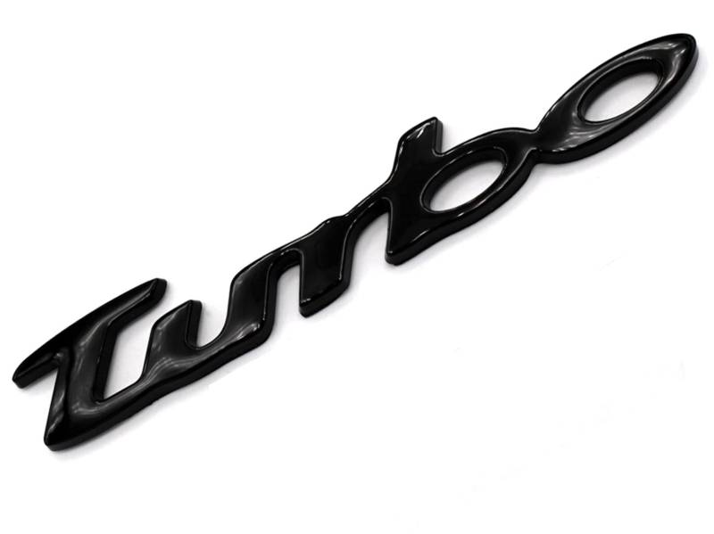 3D Turbo Emblem ABS Kunststoff mit Schaumstoff-Kleberückseite Badge von VmG-Store (Schwarz) von VmG-Store