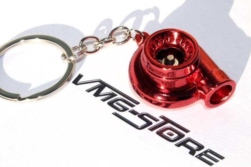 VmG-Store Turbo Schlüsselanhänger Rot Chrom von VmG-Store