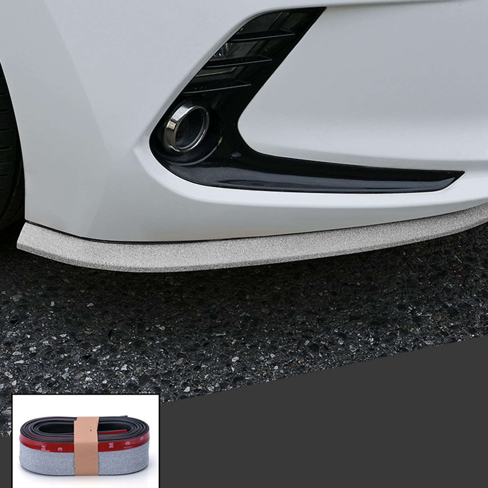 Vmiorzq Frontspoiler für Auto | Frontlippenschutz für Auto Stoßstangen,Flexible Gummi-Kantenschutzleiste selbstklebend für Reise & Outdoor-Fahrzeugaußenbereich von Vmiorzq