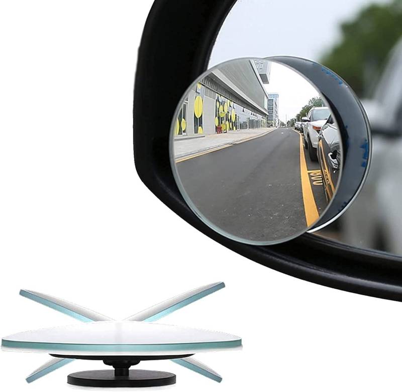 Voarge 2er-Pack Toter-Winkel-Spiegel für Autos, wasserdichter, um 360 ° drehbarer, konvexer Rückspiegel für Universalautos, verstellbarer HD-Weitwinkel-Konvex-Toter-Winkel-Spiegel von Voarge