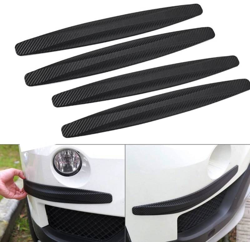 Voarge 4 Stück Universal Auto Ecke Stoßstange Guard Anti-Scratch Protector Aufkleber Streifen Kratzfest, Schwarz von Voarge