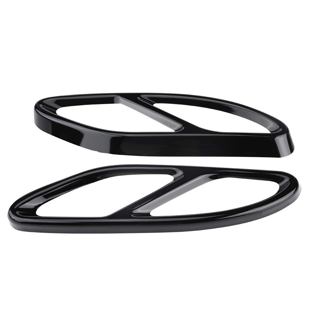Vobor Auspuffblenden-1 Paar Auspuffblenden schwarz für Benz GLC C E-Klasse C207 Coupe 14-17 (Farbe : Black) von VOBOR