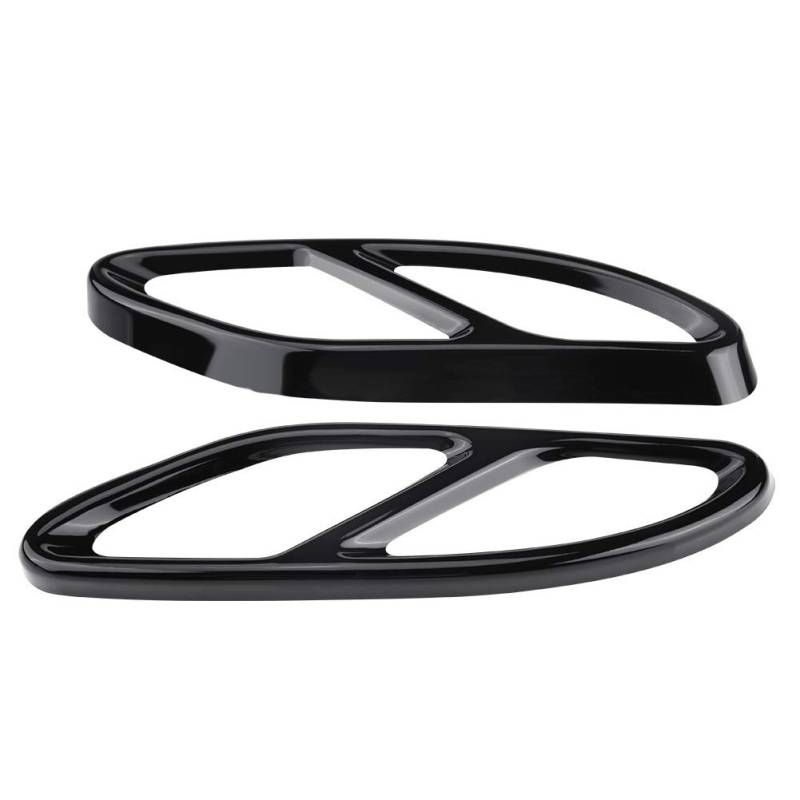 VOBOR Auspuffblenden Abdeckung, 1 Paar Auto Edelstahl Auto Auspuffblende für Benz GLC C E-Klasse C207 Coupe 14-17 (Farbe : Black) von VOBOR