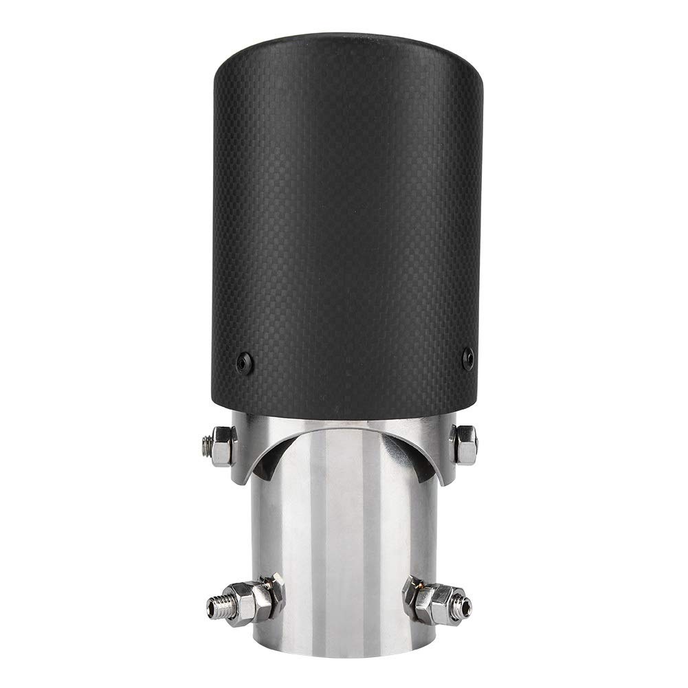 VOBOR Auto Auspuffrohr, Auspuff Endschalldämpfer, Carbon Style Auto Einstellbare Einzelauslass Auspuffrohr Schalldämpfer Endrohr Edelstahl Chrom-Ende 40-54mm VOBOR Auto Auspuffrohr, Auspuff Endschalldämpfer, Carbon Style Auto Einstellbare Einzelauslass Auspuffrohr Schalldämpfer Endrohr Edelstahl Chrom-Ende 40-54mm von VOBOR