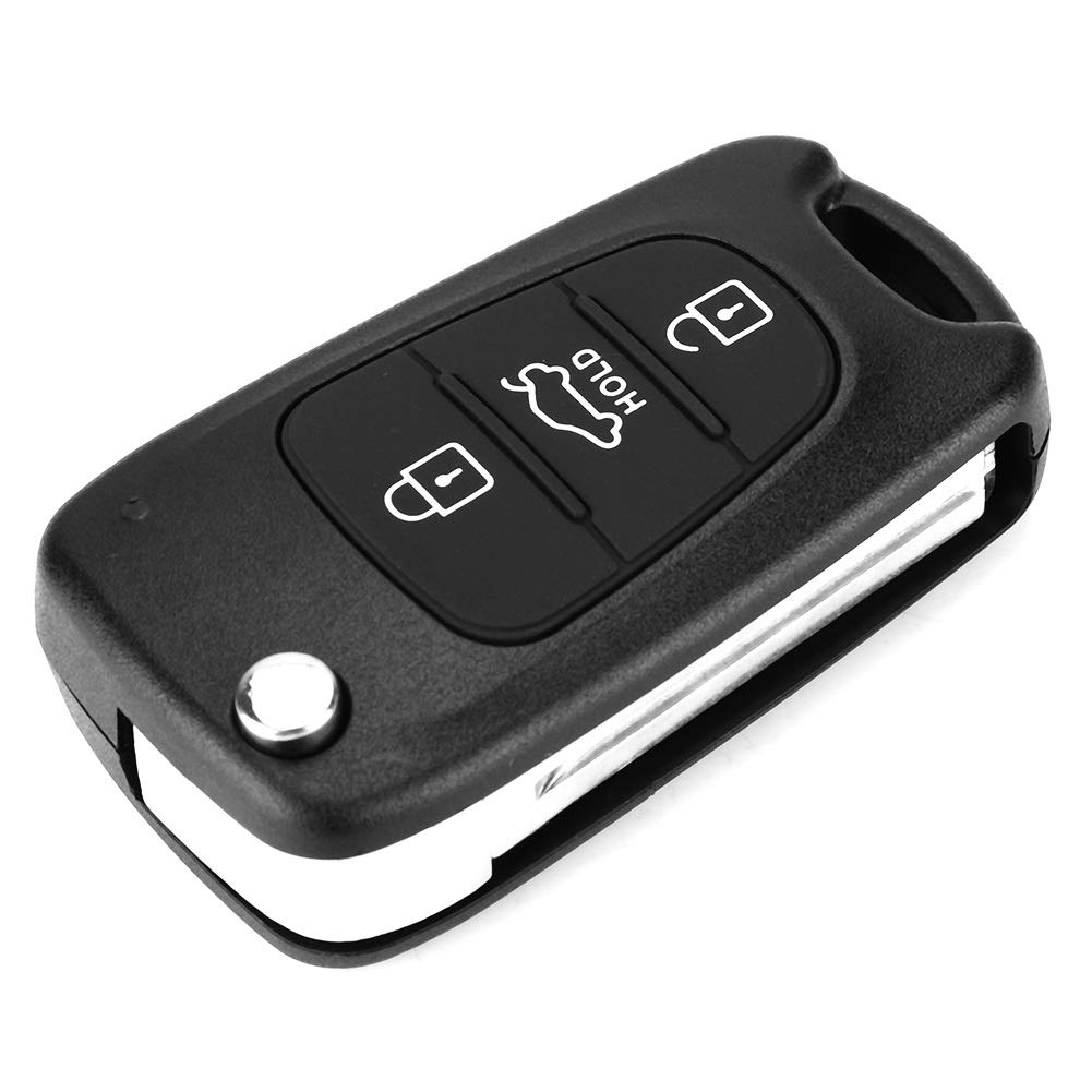 VOBOR 3 Tasten Auto Schlüsselgehäuse,Autoschlüssel Hülle,Schlüssel Austausch Gehäuse für Kia Ceed Soul Sportage Venga und Hyundai i10 i20 i30 ix20 ix35 von VOBOR