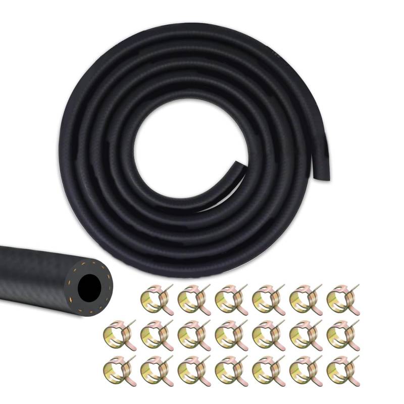 Vocdikficy 1/4 Kraftstoffleitung, Kraftstoffleitungsschlauch 10 Fuß, NBR-Gummi-Benzinschlauch von Vocdikficy