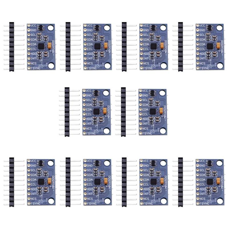 Vocdikficy 10 Stück MPU6500 Gyroskop-Beschleunigungssensormodul 6-Achsen-6500-Sensormodul IIC-Kommunikationsprotokoll von Vocdikficy