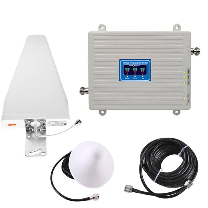 Vocdikficy 2G 3G 4G 5G Signalverstärker Tri-Band-Verstärker 900 1800 2100 MHz GSM WCDMA LTE Universal-Signalverstärker Repeater EU Stecker von Vocdikficy