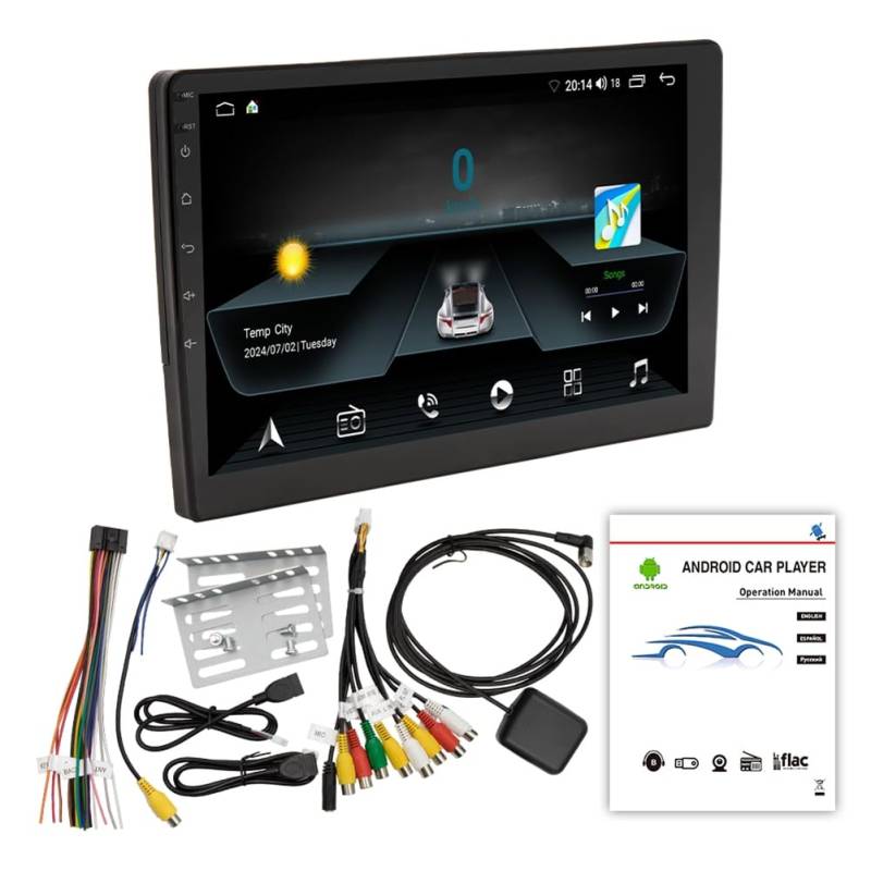 Vocdikficy Auto 10,1 Bluetooth Tragbarer Bildschirm GPS Navigation Display Drahtloser Carplay Android Auto MP5 Player 2+64G von Vocdikficy