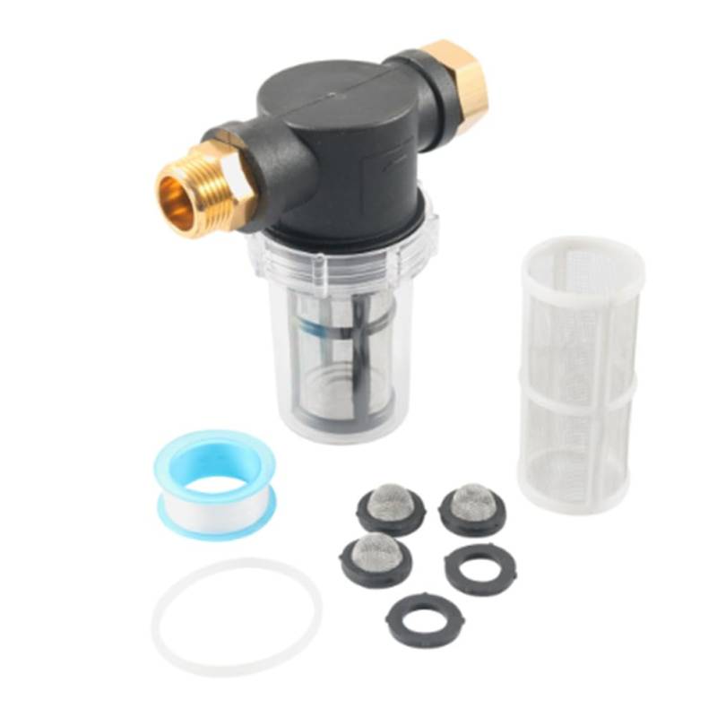 Vocdikficy Hochleistungs-Waschmaschinenfilter, 3/4-Gewinde, Gartenschlauch-Filterset, Autowaschanlagen-Filteranschluss zum Filtern Von Verunreinigungen im Wasser von Vocdikficy