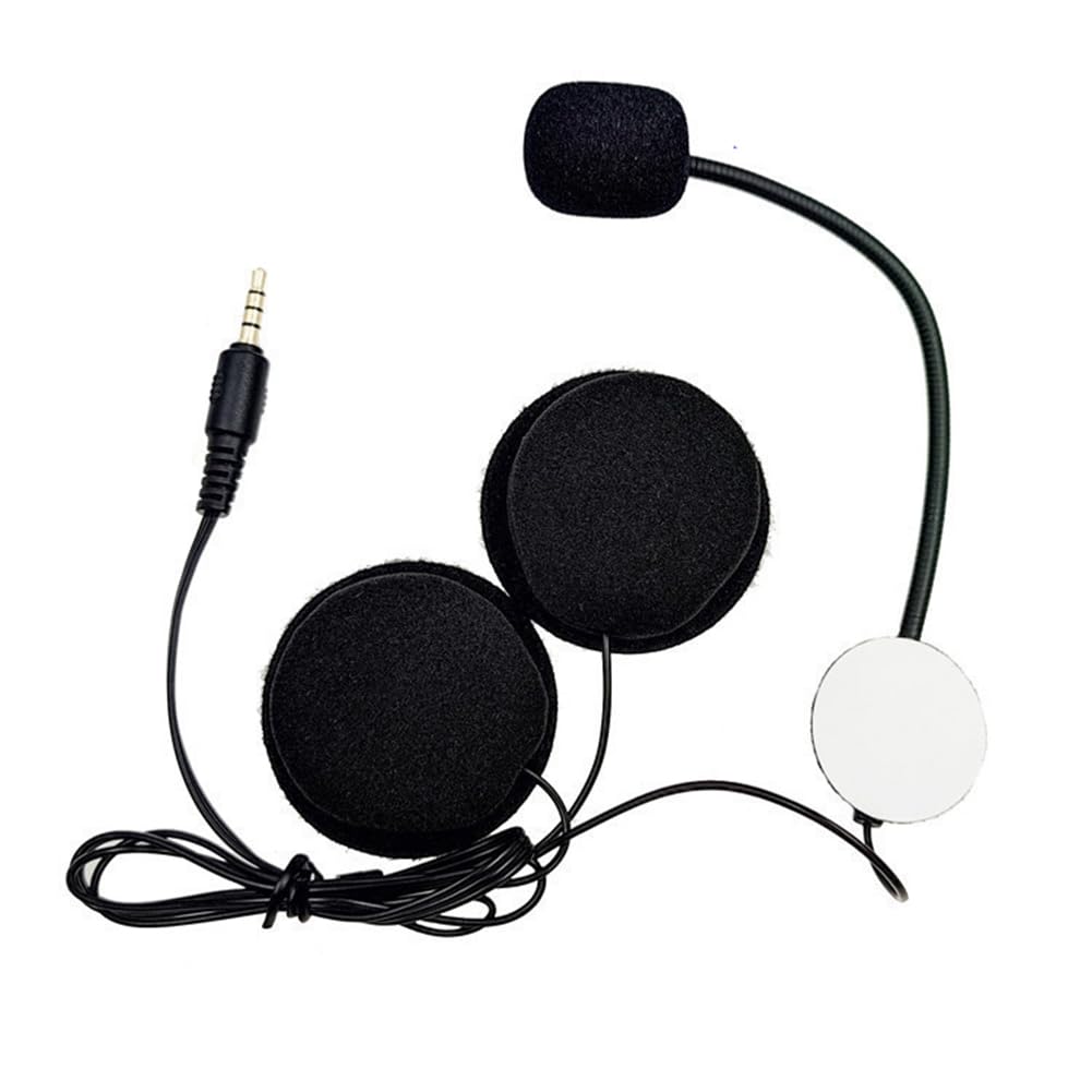 Vocdikficy Motorradhelm Intercom Mic Headset 2 Lautsprecher 32Ω Mikrofon für Halbhelme Gerader Stecker Vocdikficy Motorradhelm Intercom Mic Headset 2 Lautsprecher 32Ω Mikrofon für Halbhelme Gerader Stecker von Vocdikficy