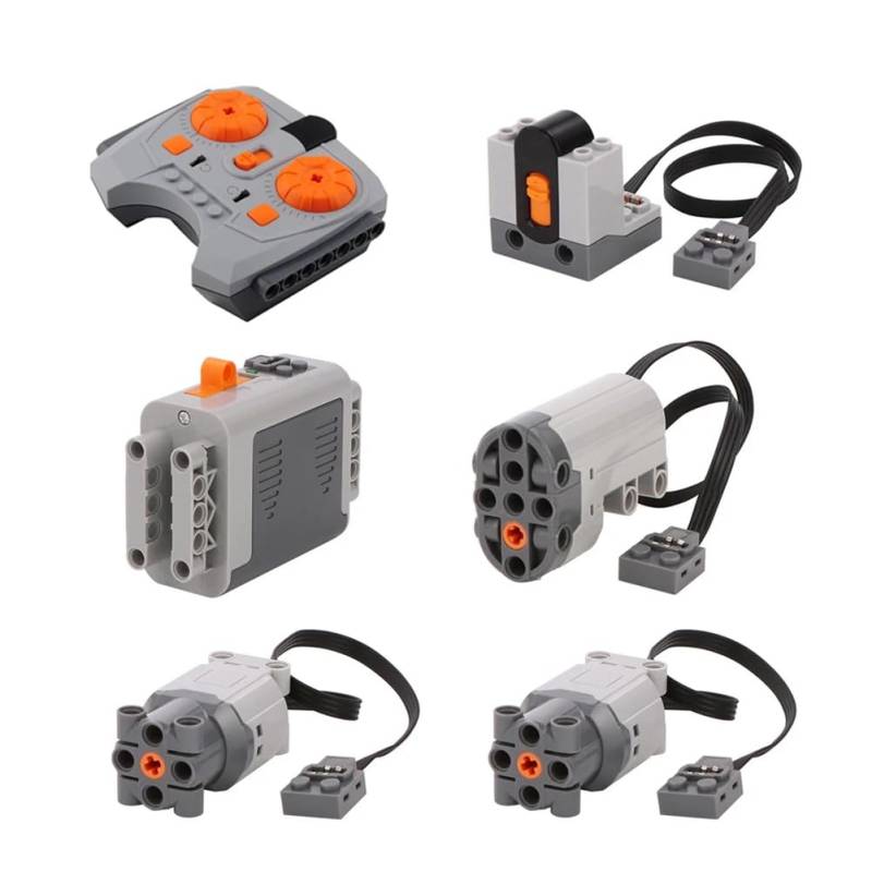 Vocdikficy Power Function Set L Motor Servomotor Batteriebox IR Speed Fernbedienung Empfänger Bausteine Style B von Vocdikficy